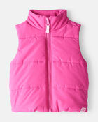 Baby Girl Puffer Vest - Pink, image 1 of 3 slides