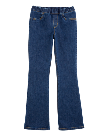 Kid Flare Pull-On Denim Jeans, 