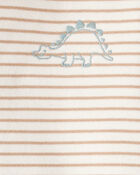 Toddler Boy 2-Piece Dinosaur Hoodie & Pant Set - Cream/Brown, image 4 of 7 slides