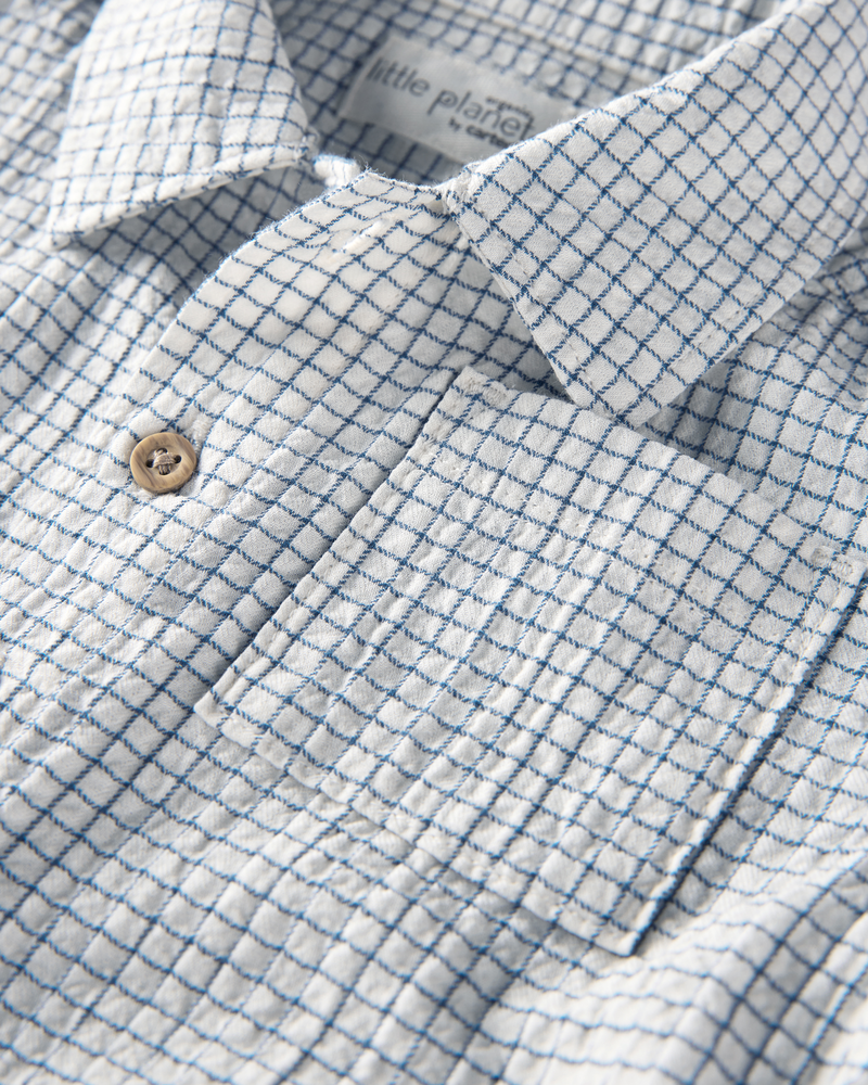 Baby 2-Piece Organic Cotton Gauze Checkered Set, image 3 of 5 slides