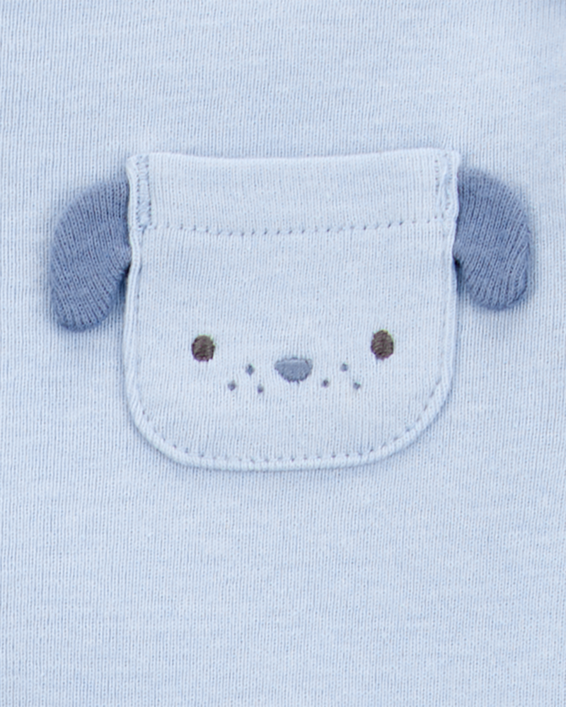 Baby 7-Piece Short-Sleeve Bodysuits & Pull-On Pants Set - Blue, image 4 of 12 slides