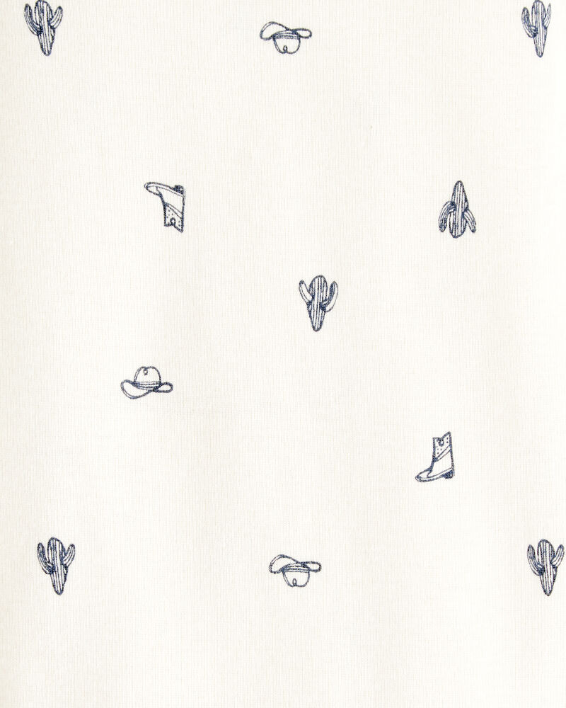 Baby Boy 5-Pack Cowboy Print Cotton Multipack Bodysuits - Blue/White/Orange/Green, image 3 of 7 slides