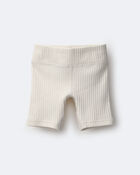 Toddler Girl Brooklyn Bike Shorts - Cream, image 2 of 10 slides