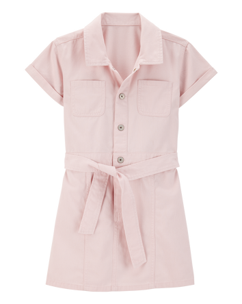 Kid Solid Short-Sleeve Dress - Pink, 