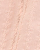 Baby Girl 3-Piece Lace Trim Outfit Set - Pink, image 3 of 4 slides