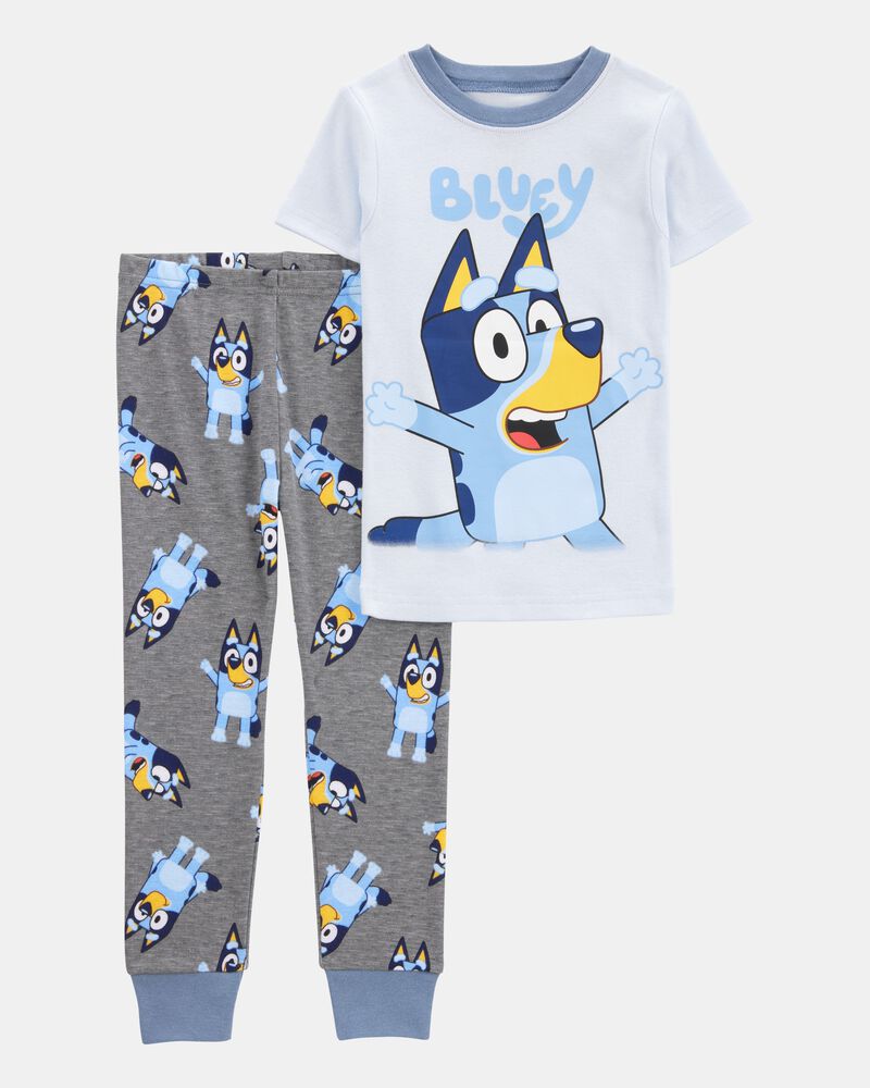 Toddler Boy Bluey Snug Fit Cotton 2-Piece Pajamas - Blue, image 1 of 3 slides