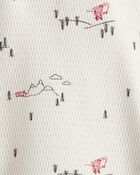 Baby Boy Skiing Henley T-Shirt - Cream, image 2 of 3 slides