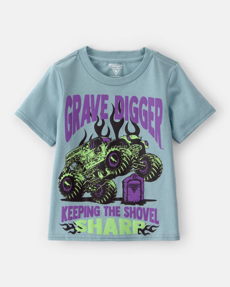Toddler Boy Monster Jam&trade; Grave Digger Short-Sleeve Graphic Tee - Blue, image 1 of 2 slides