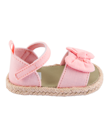 Baby Girl Bow Espadrille Sandals - Pink, 