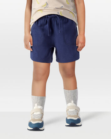 Toddler Boy Pull-On French Terry Shorts - Navy, 