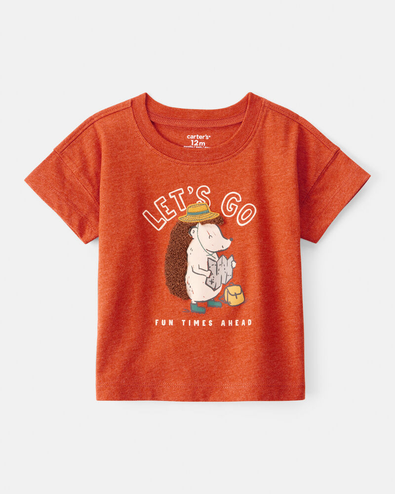 Baby Boy Hedgehog Short-Sleeve Graphic Tee - Orange, image 1 of 4 slides