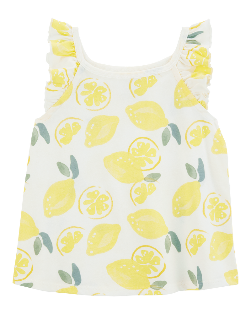 Toddler 2-Piece Lemon Tank & Bike Shorts Set - Yellow/White
, image 2 of 8 slides