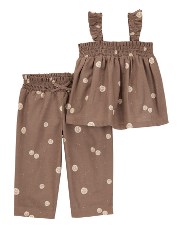 Baby Girl 2-Piece Printed Tank & Pant Set, 