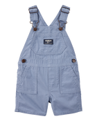Baby Woven Shortalls - Blue, image 1 of 4 slides