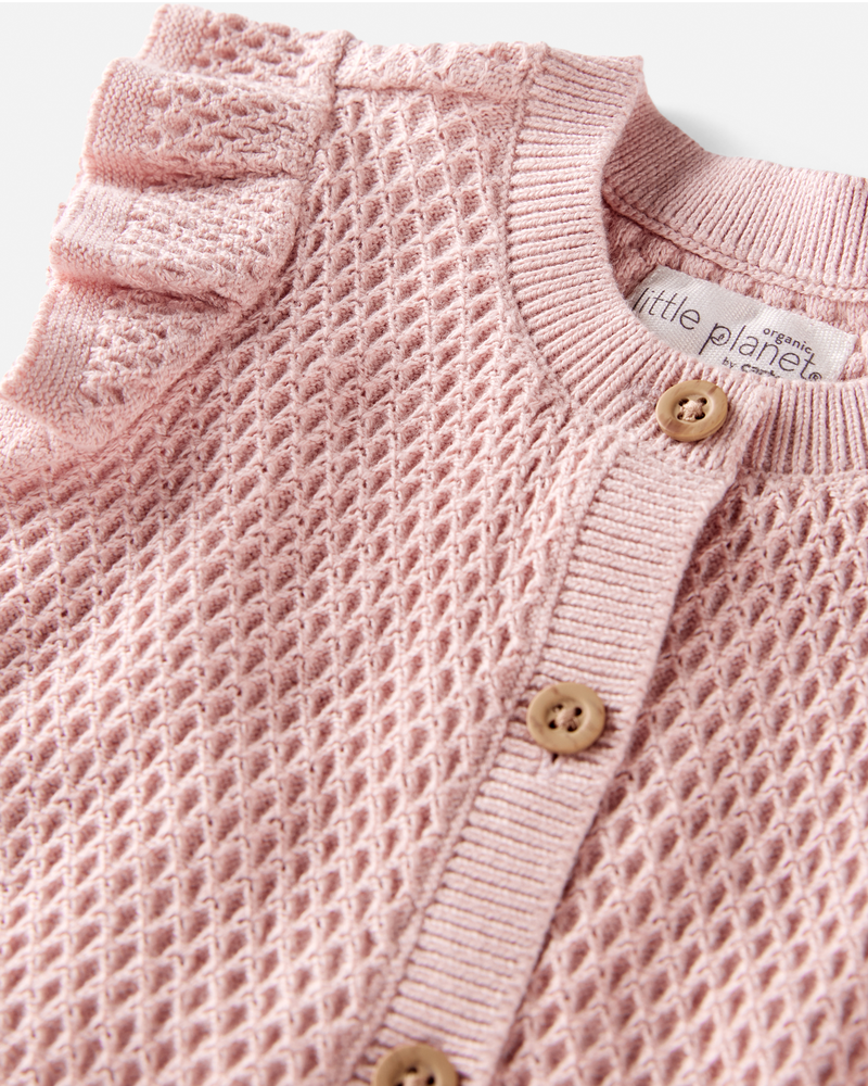 Baby Organic Cotton Sweater Knit Romper, image 2 of 4 slides