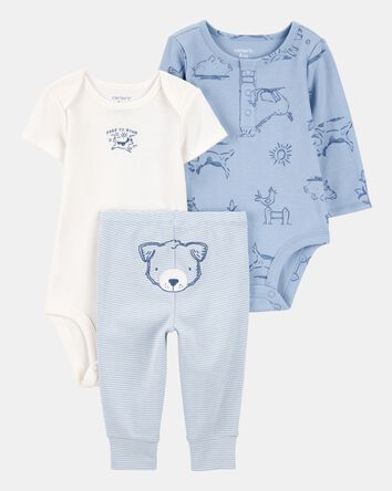 Baby Boy 3-Piece Bear Little Character Set&reg; - Blue, 