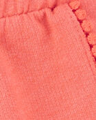 Baby 2-Piece Aloha Tee & Pom Pom Dolphin Shorts Set - Coral, image 6 of 6 slides