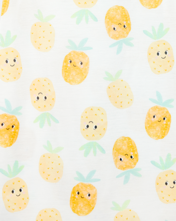 Girls 2-Pack Pineapple Nightgowns -Green/Yellow, 