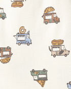 Baby Boy 5-Pack Print Cotton Multipack Bodysuits - Blue/Brown/Green/White, image 4 of 8 slides