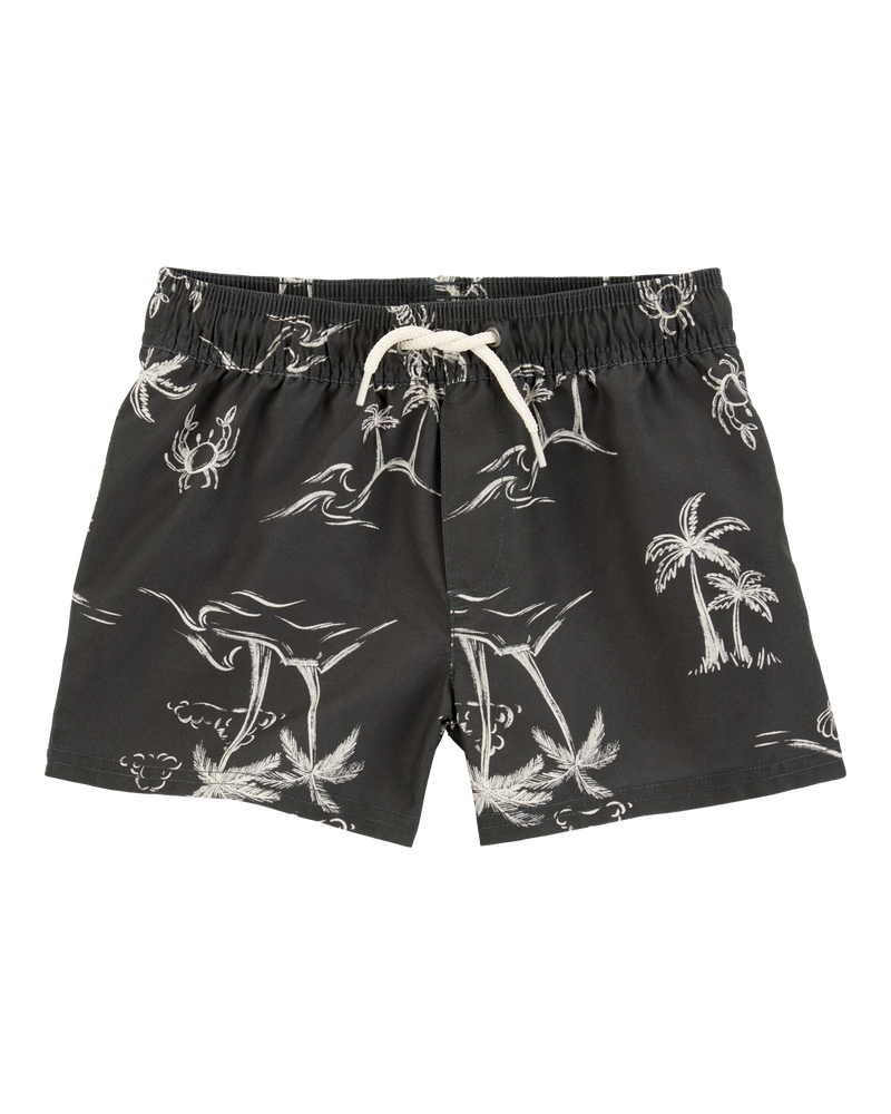 Toddler Boy Palm Tree Swim Trunks, image 1 of 4 slides