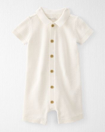 Baby Organic Cotton Sweater Knit Romper, 