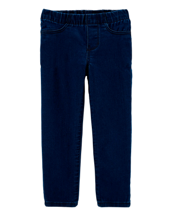 Toddler Dark Wash Elastic-Waist Jeggings, 