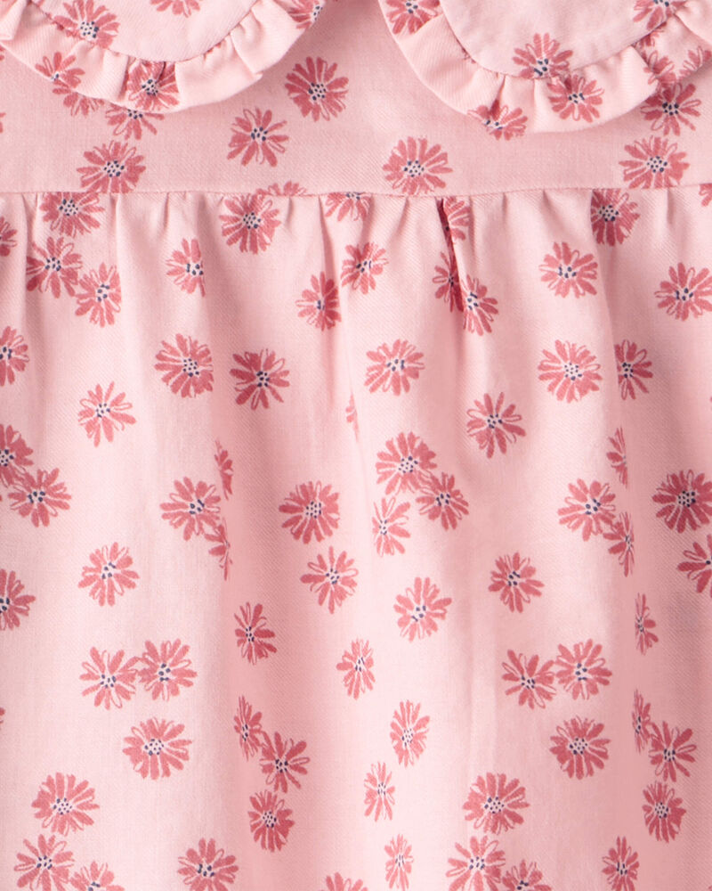 Toddler Girl 2-Piece Floral Top and Denim Pants Set, image 4 of 6 slides