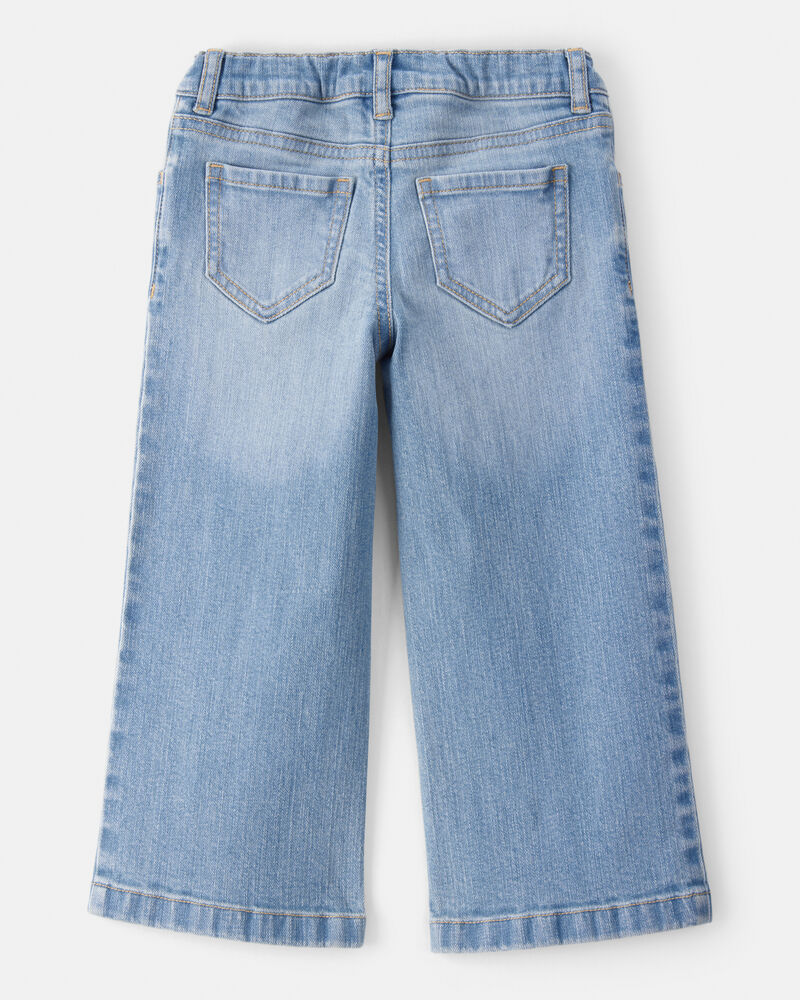 Toddler Girl Denim Wide-Leg Jeans - Blue, image 2 of 5 slides