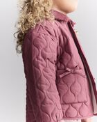 Toddler Girl Quilted Barn Jacket - Burgundy, image 4 of 7 slides