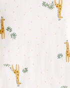 Baby 4-Pack Safari Print Cotton Long-Sleeve Multipack Bodysuits - Ivory/Yellow, image 5 of 6 slides