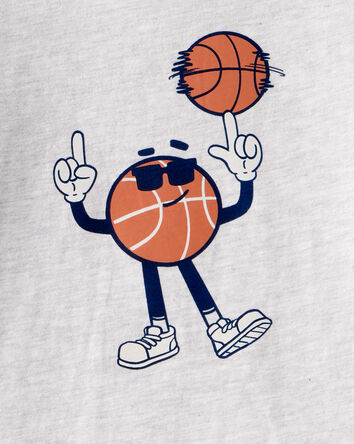 Toddler Boy Basketball Long-Sleeve Graphic Tee - Grey, 
