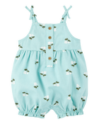 Baby Floral Cotton Romper, image 1 of 3 slides