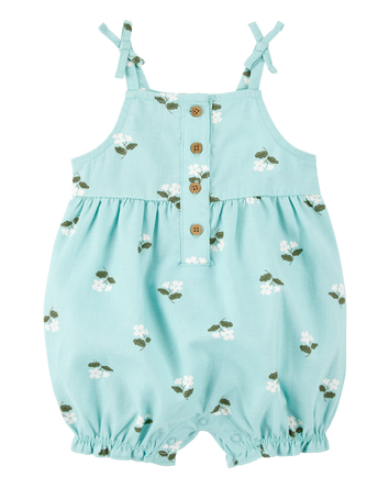 Baby Floral Cotton Romper, 