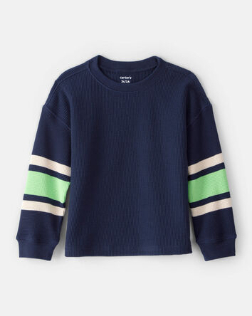 Toddler Boy Thermal Long-Sleeve T-Shirt - Green/Navy, 