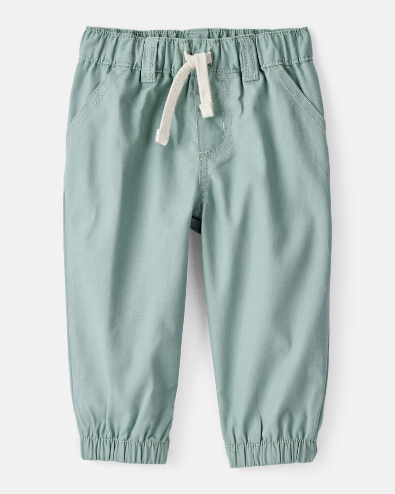 Baby Boy 2-Piece Plaid Cotton Long-Sleeve Tee & Pant Set - Brown/Green, image 2 of 6 slides