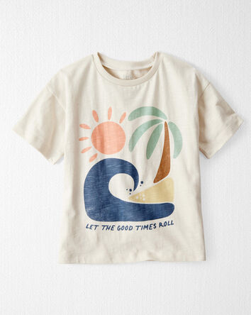 Toddler Organic Cotton Beach-Print Tee, 