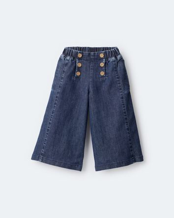 Toddler Girl Urban Wide Leg Denim Pant - Blue, 