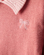 Baby Girl 2-Piece Bow Sweater & Plaid Skirt Set - Pink, image 3 of 7 slides