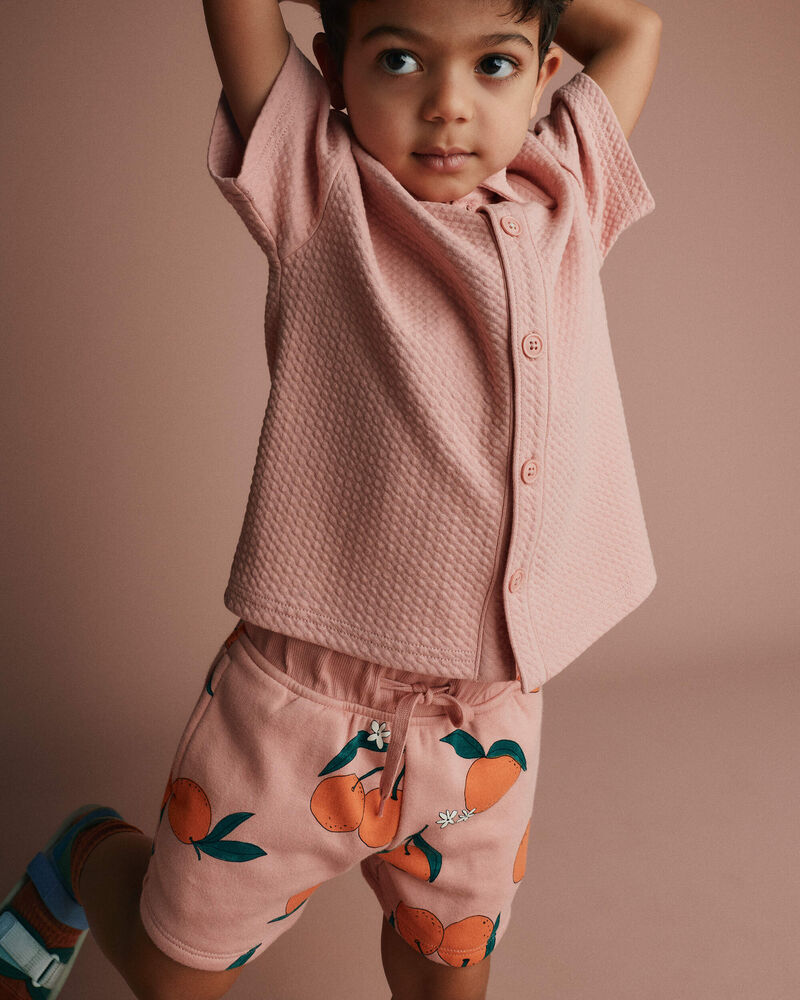 Toddler City Park&trade; Short in Clementine Grove Print - Light Pink, image 4 of 6 slides