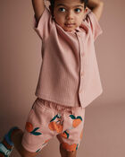 Toddler City Park&trade; Short in Clementine Grove Print - Light Pink, image 4 of 6 slides