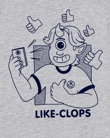 Boys "Like-Clops" Short-Sleeve Graphic Tee - Grey, 