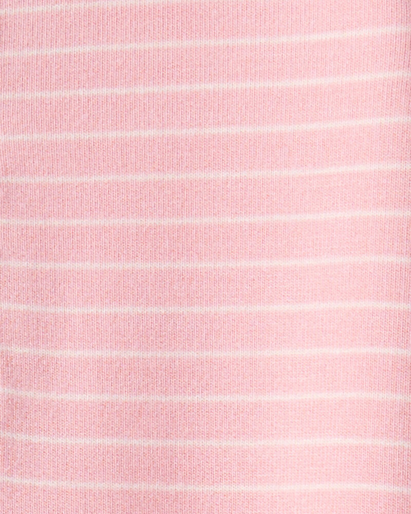 Baby Girl PurelySoft Long-Sleeve Jumpsuit - Pink, image 3 of 5 slides