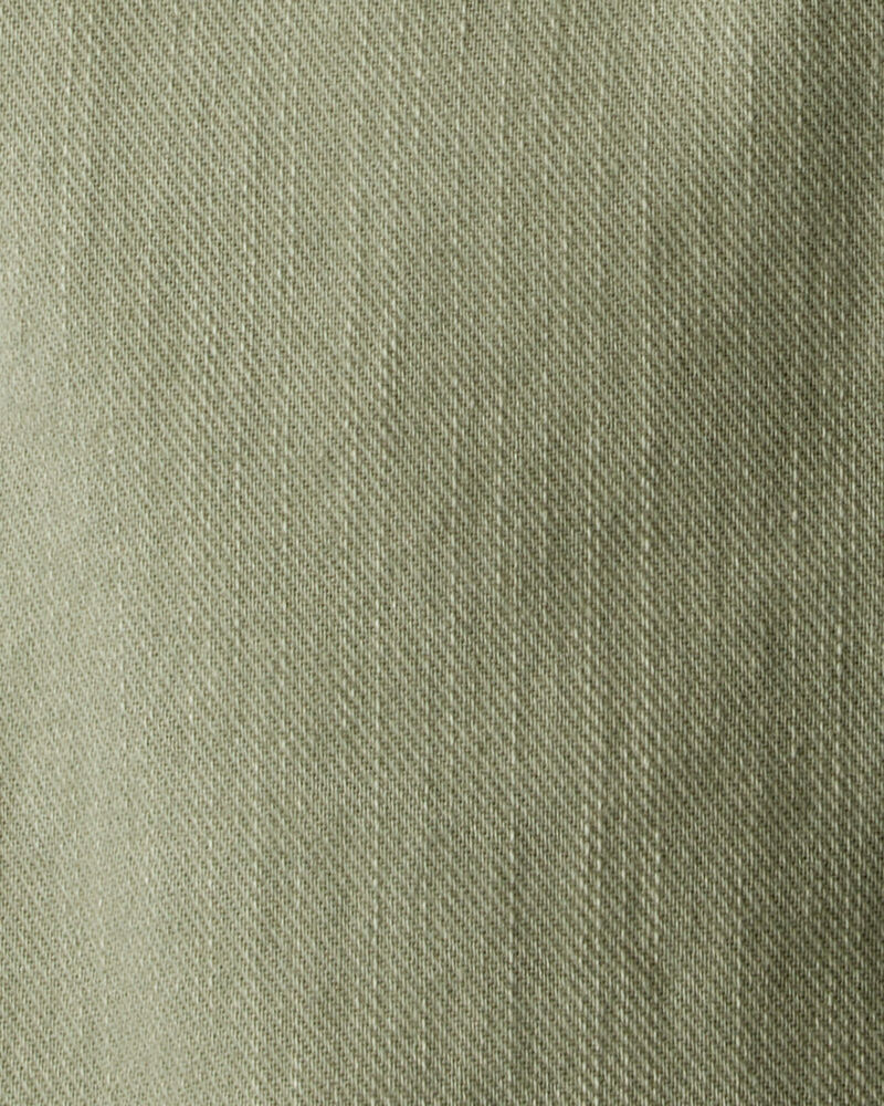 Toddler Boy  Tapered 100% Cotton Twill Pants - Green, image 5 of 6 slides