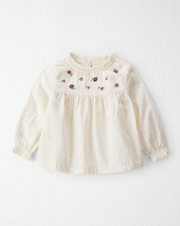Baby Girl Organic Cotton Floral Print Long-Sleeve Top, 