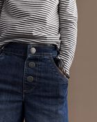 Toddler Girl Wide-Leg Pants in Denim - Blue, image 3 of 7 slides