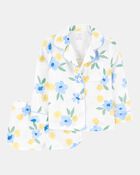 Toddler Floral Loose Fit 2-Piece Pajamas, image 1 of 3 slides