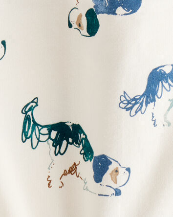 Toddler Boy 2-Piece Dog French Terry Zip-Up Jacket & Jogger Pant Set, 