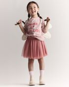 Toddler Girl 'I Wanna Go Outside' Long-Sleeve Relaxed Graphic Tee - Light Pink, image 3 of 6 slides