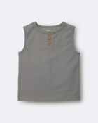 Toddler Boy Henley Tank - Grey, image 2 of 5 slides