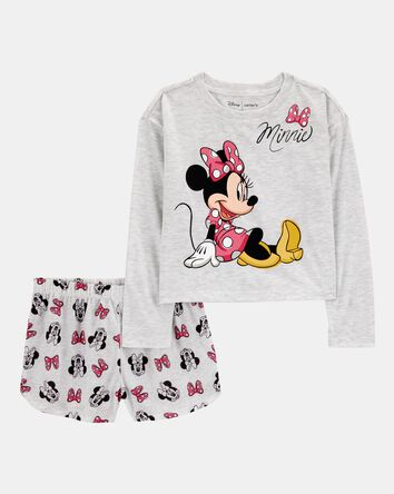 Kid Minnie Mouse Loose Fit 2-Piece Pajamas - Grey, 
